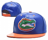 Florida Gators Team Logo Blue Orange Leather Adjustable Hat GS,baseball caps,new era cap wholesale,wholesale hats